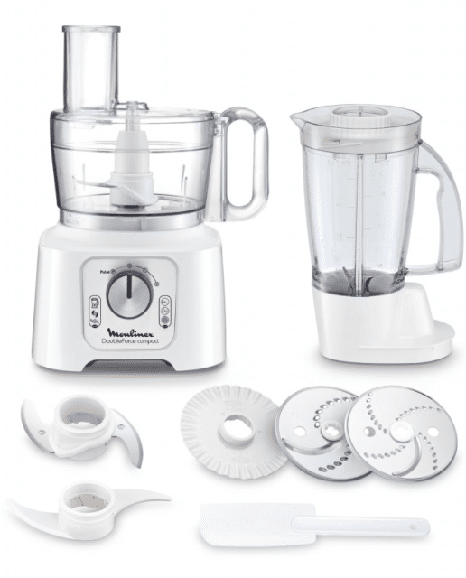 Moulinex FP544111 – Double Force Compact Küchenmaschine Weiß – Neu