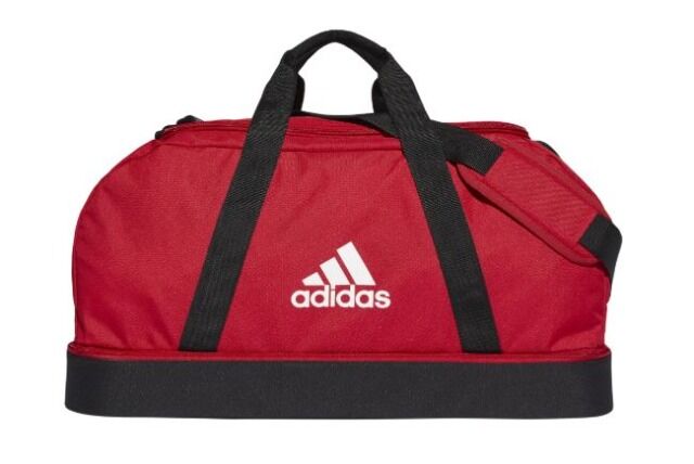Adidas TIRO Duffle Bag Rot Schwarz Weiß Größe M Schuhfach Tragetasche GH7272