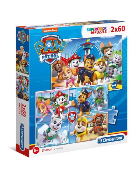 Clementoni 21617 - 2 x 60 Teile Puzzle - Paw Patrol