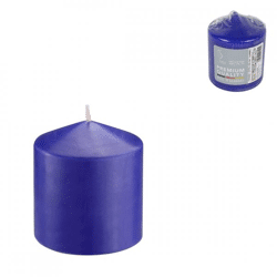 Gala Stumpenkerze blau 7,8 x 10 cm