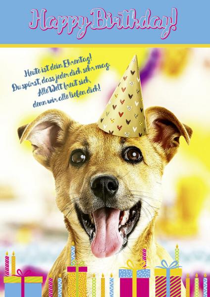 Herzst&uuml;cke - XXL Geburtstagkarten Hund