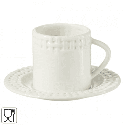 J-LINE cup and saucer white 175 ml