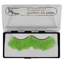Jofrika Kosmetik künstliche Wimpern Federn grün 9,5 cm B-Wahl VE500