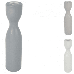 Candle holder Cottage wood 25 cm 3 assorted