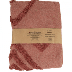 Mycha Ibiza plaid 4 recycelte Baumwolle terra 130 x 170 cm