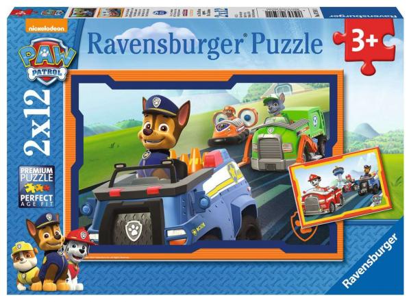 Paw Patrol in action - jigsaw puzzle 2x12 pieces