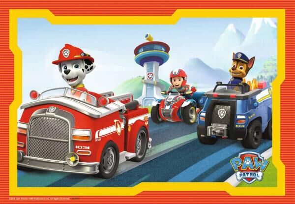 Paw Patrol in action - jigsaw puzzle 2x12 pieces
