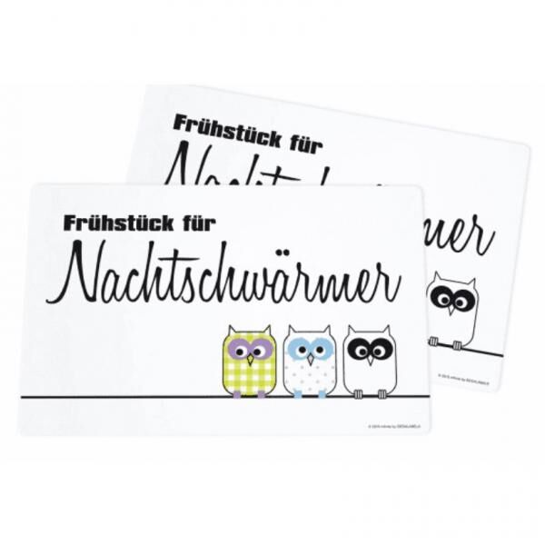 Platzset - Eule Nachtschw&auml;rmer - 2er Set 43x29cm