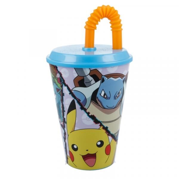 Pokémon - Drinking cup with lid & straw 430ml