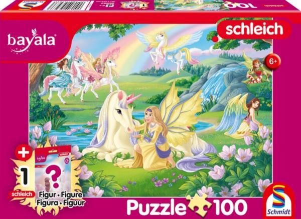 Schleich Bayala - Magische Einh&ouml;rner - 100 Teile Puzzle mit Add-on