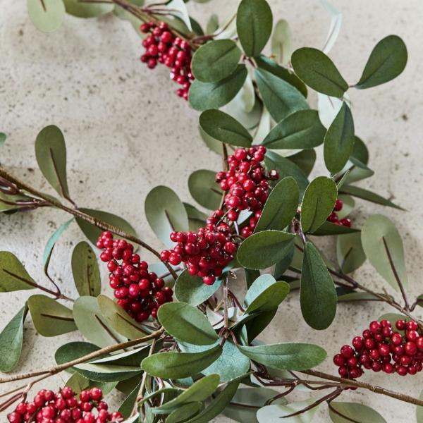 Girlande aus roten Beeren 180 cm