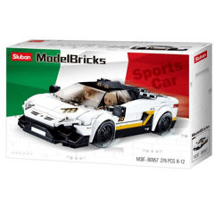 Sluban M38-B0957 - Model Bricks - Italienischer Sportwagen weiß