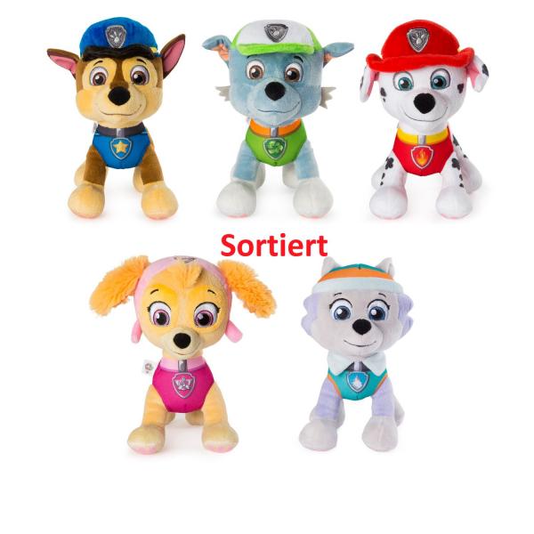Spin Master 15462 - Paw Patrol - Mighty Pups Super Paws und Basic - Pl&uuml;sch Sortiment, 20cm