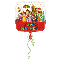 Super Mario Bros. - Folienballon Happy Birthday 43cm