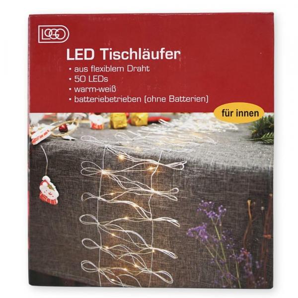 Tafelloper LED op batterij 120 cm