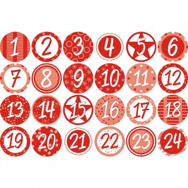 Adventskalender Geschenk-Set DIY rot 26 cm