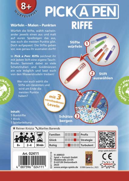 Amigo 02411 - Pick a Pen: Riffe - Familienspiel