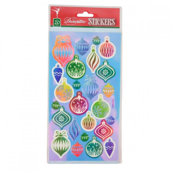 Aufkleber Weihnachtskugeln 20 Stück
