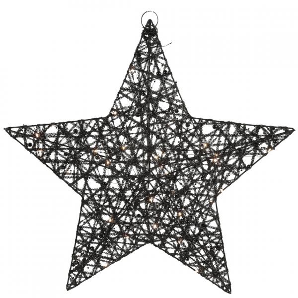 Countryfield Weihnachtsstern Lille L LED auf Batterie schwarz 50 cm