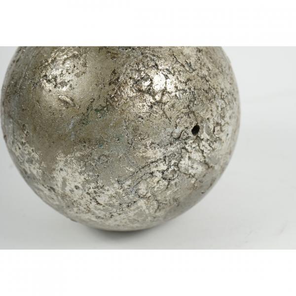 Decoration ball metallic gray 12 cm