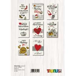 Birthday cards - 100 pieces - 6 motifs