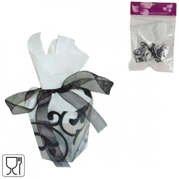 Geschenkbox schwarz 5 cm 6er Set