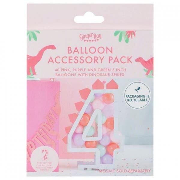 Ginger Ray Luftballons Satz Dino 12 cm Satz von 49
