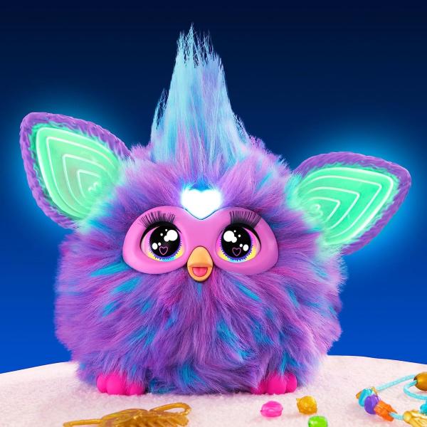 Hasbro Furby Violett, interaktives Plüschspielzeug, italienische Version