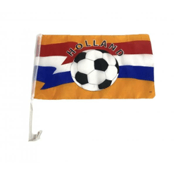 Car flag Holland red, white & blue