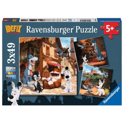 Idefix and his animal friends - jigsaw puzzle 3 x 49 pieces
