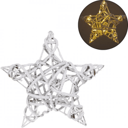Christmas star LED on battery snow 40 cm