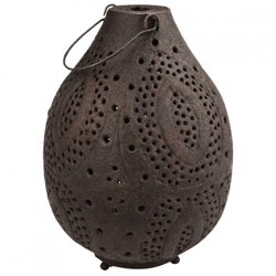 Laterne böhmisch dunkelbraun 30 cm