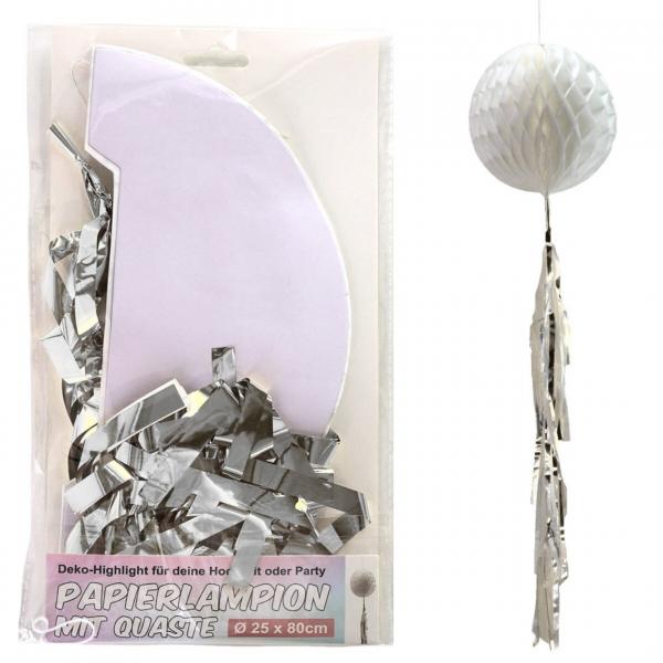 Laterne mit Quaste 80 cm 2 Stück sortiert