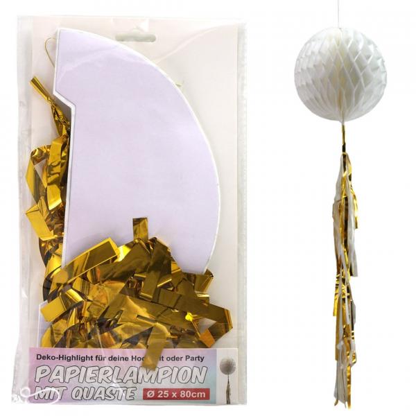 Laterne mit Quaste 80 cm 2 Stück sortiert