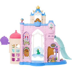 Mattel Disney Princess Haustierpalast Spielset mit 7 Spielbereichen, 3 Tierfreunden, Möbel und 17 Zubehörteilen, ca. 61 cm hoher Haustierpal