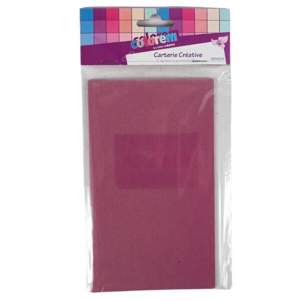 Menükarten lila 17 cm 5 Stk.