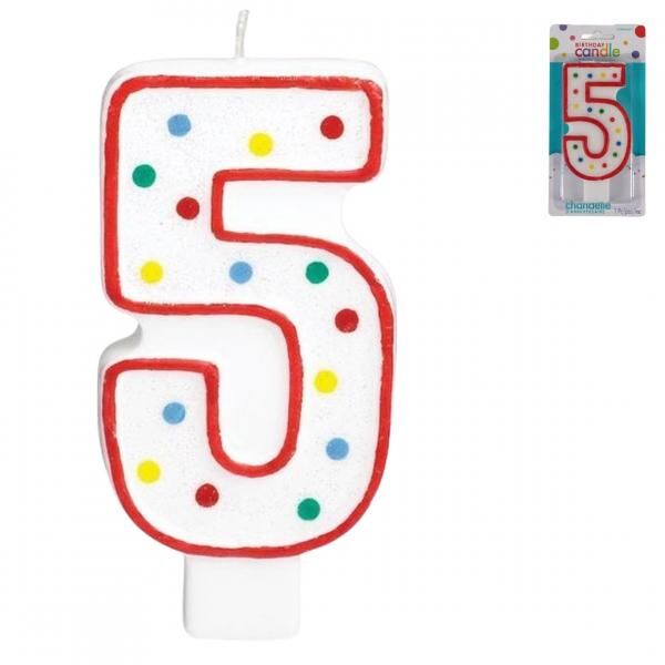 Nummer Kerze 5 Jahre 13,5 cm