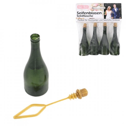 Bubble blowing champagne bottle 7,7 cm 4 pcs.
