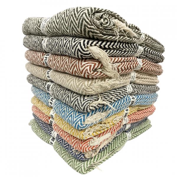 Take a Plaid 24 recycelte Baumwolle schwarz 125 x 150 cm