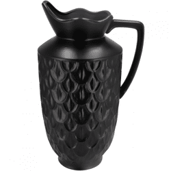 Vase Boa mit Griff schwarz 45 cm
