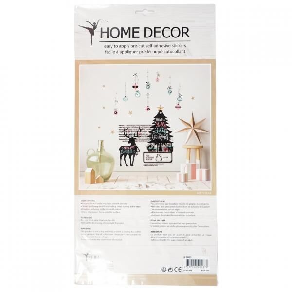 Wandaufkleber Pop Up Rentier rosa/grün 41 x 24 cm