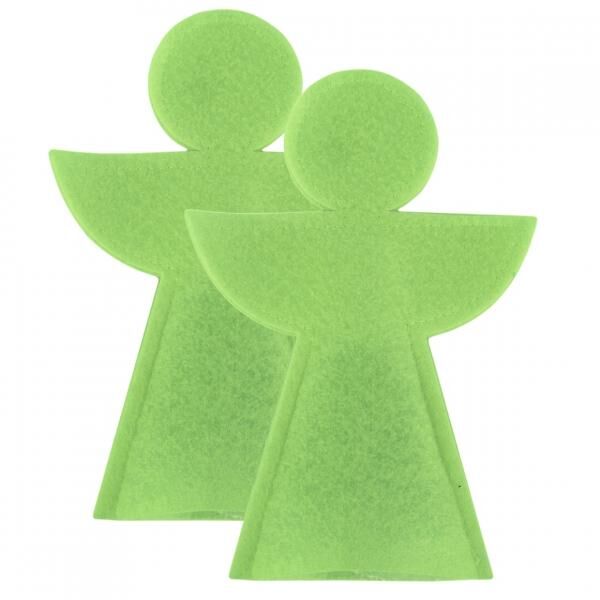 Weihnachtsflaschendekoration Engel Filz grün 36 cm 2er Set