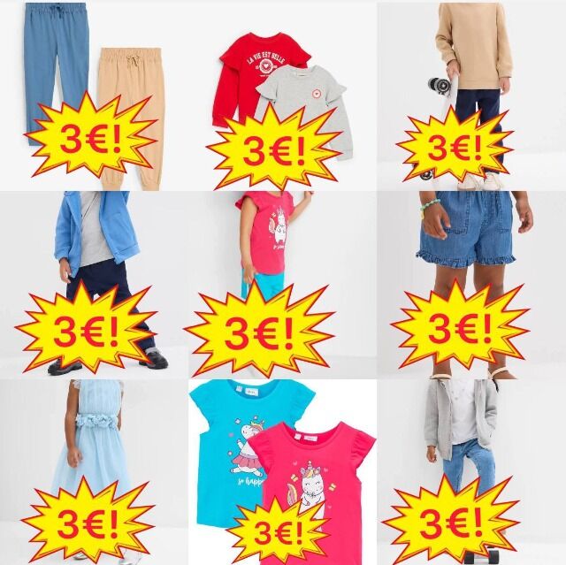 3,00€ Kinder Mix Kleidung Kategorie A Kleider Hosen Jeans Pyjamas Babys Teenager ab 50 St Versand weltweit