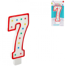 Amscan cake candle figure 7 white 13 cm