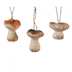 Anhänger Pilz Terrakotta 8 cm 3 sortiert