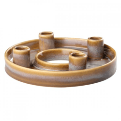 BePureHome candlestick Handy ceramic brown 21 cm