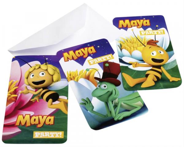 Biene Maja - 6 Einladungskarten inkl. Umschl&auml;ge