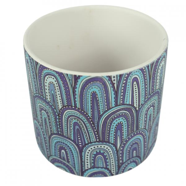 Blumentopf Blau Keramik 13,5 cm