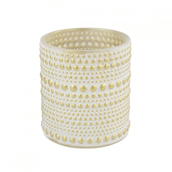 Countryfield tea light holder Hailey L white/silver 12.5 cm