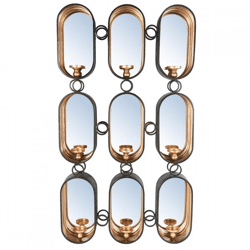 Countryfield Wandspiegel Eitelkeit mit Kerzenhalter 109,5 cm